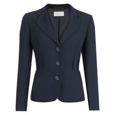 Precis Petite Petite Classic Navy Pleated Jacket