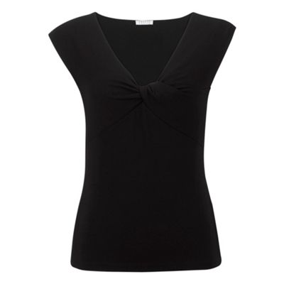 Precis Petite Petite Black Twist Jersey Top