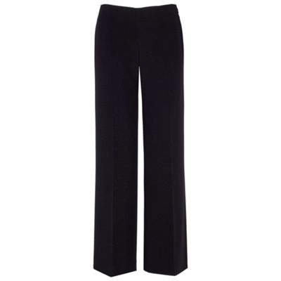 Petite Black Ottoman Trousers (Shorter Leg)