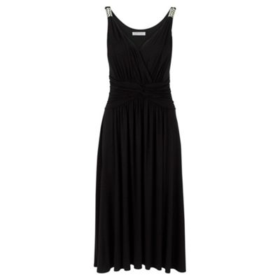 Petite Black Grecian Jersey Dress