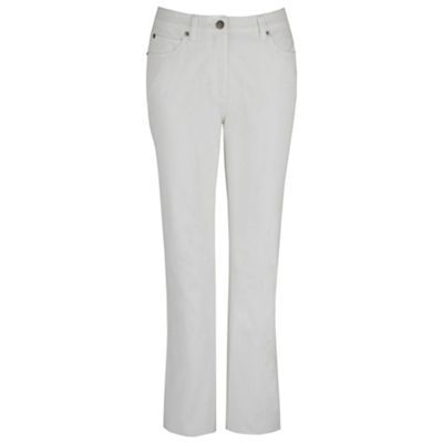 Precis Petite Petite White Cotton Jeans (Standard Leg)