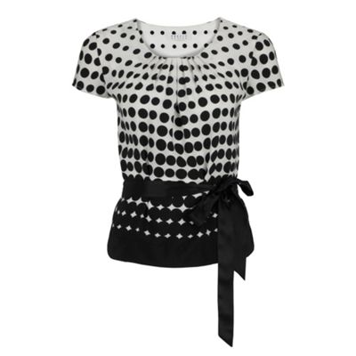 Petite Monochrome Spot Blouse