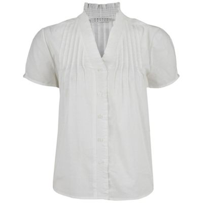 Petite White Cotton Frill Blouse