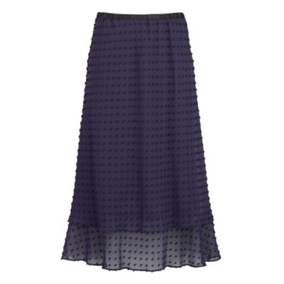 Jacques Vert Damson Jacquard Spot Skirt