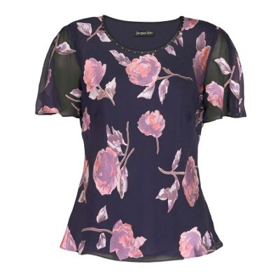 Twilight Floral Devore Top