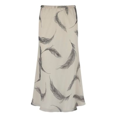 Jacques Vert Feather Print Chiffon Skirt