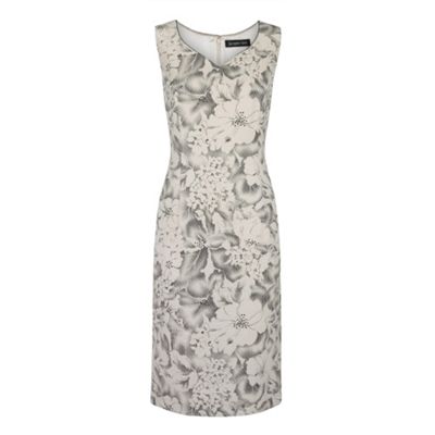 Outline Floral Shift Dress