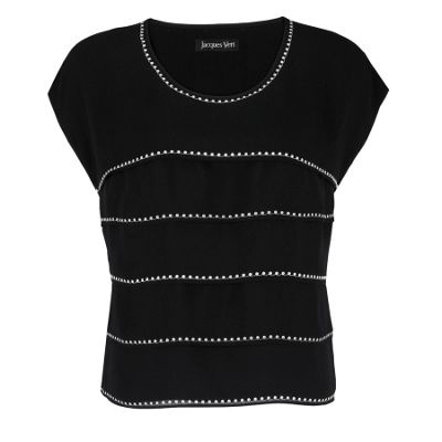 Jacques Vert Black Layered Top