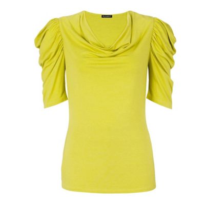 Planet Green Ruched Sleeve Top