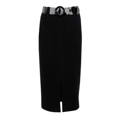 Planet Slim Black Jersey Pencil Skirt