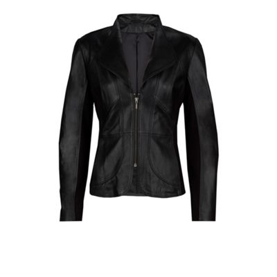 Planet Shape Defining Leather Jacket