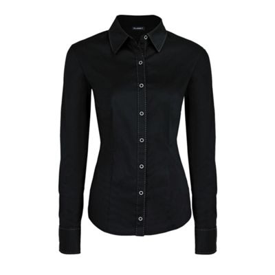 Planet Black Stab Stitch Blouse