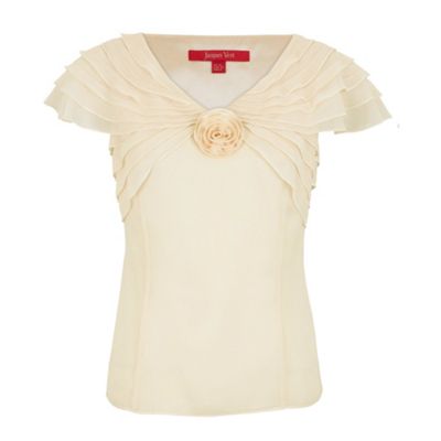 Pearl Rosette Chiffon Top