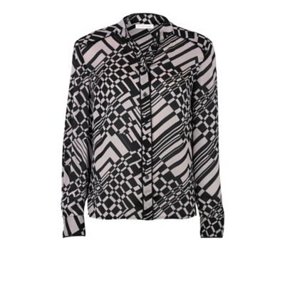 Chequerboard Print Blouse