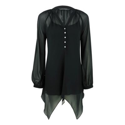 Planet Black oversized sheer blouse