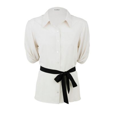 Planet Ivory sash blouse