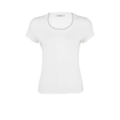 Petite White Cap Sleeve T-Shirt