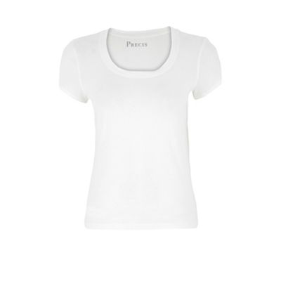 Petite Ivory Cap Sleeve T-Shirt