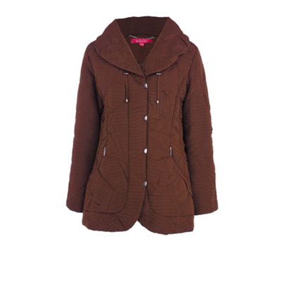 Cognac Pleated Short Coat