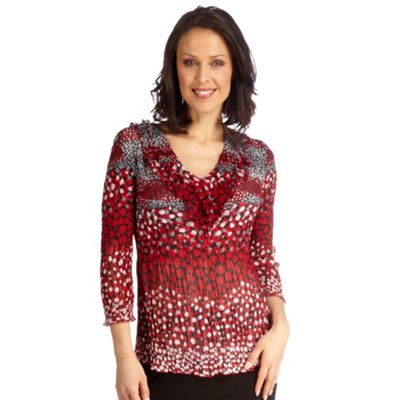 Windsmoor Multi Spot Print Crinkle Blouse