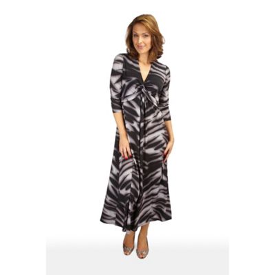 Shadow Zebra Print Maxi Dress