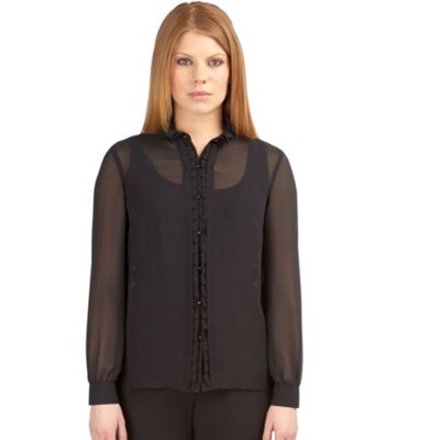 Planet Black Sheer Chiffon Blouse