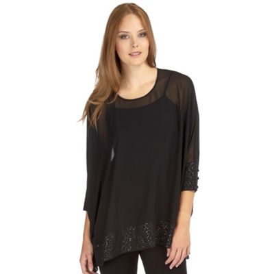 Planet Black Chiffon T-Bag Blouse