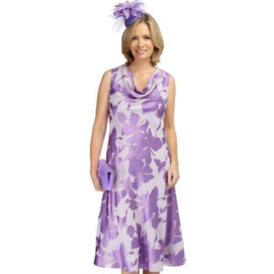 Climbing Clematis Print Dress