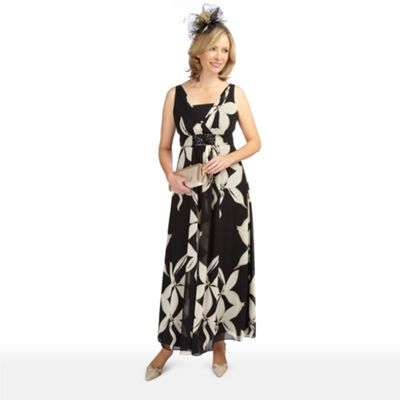 Star Flower Print Maxi Dress