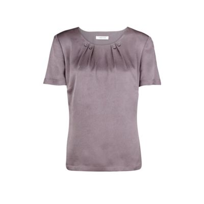 Windsmoor Smoke Hammered Satin Blouse