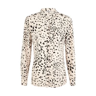 Animal Print Utility Blouse