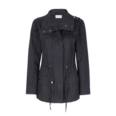 Black Hunting Jacket, metallic black accents give urban edge.