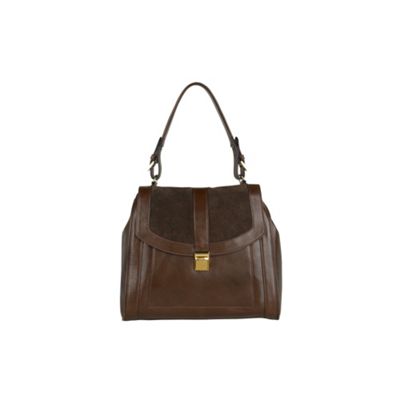 Brown Suede and Leather Satchel, the iconic bag that never dates.