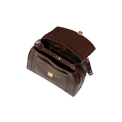 Brown Suede and Leather Satchel, the iconic bag that never dates.