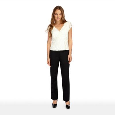 Ivory Lace Jersey Top