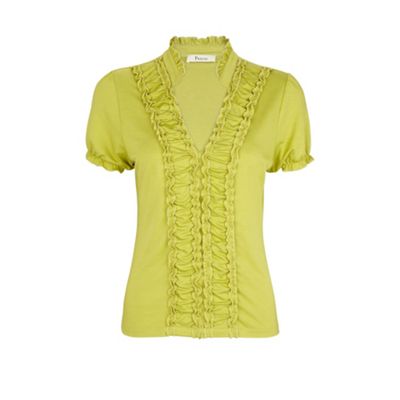 Avocado Frill Front Jersey Top