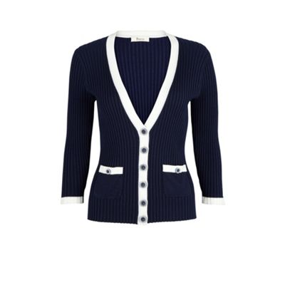 Marine Ribbed Cardigan
