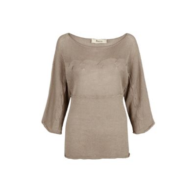 Mushroom Cable Knit Sweater