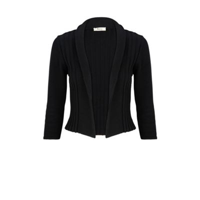 Black Rib Short Cardigan