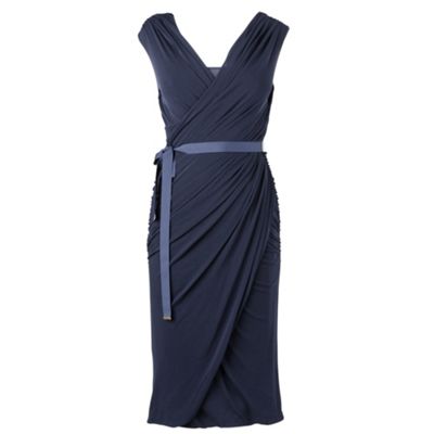 Navy Sheer Jersey Dress - Evening & party dresses - Dresses - Women -