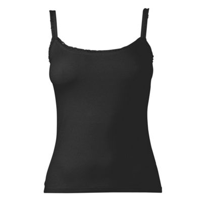 Phase Eight Black Sequin Organza Camisole