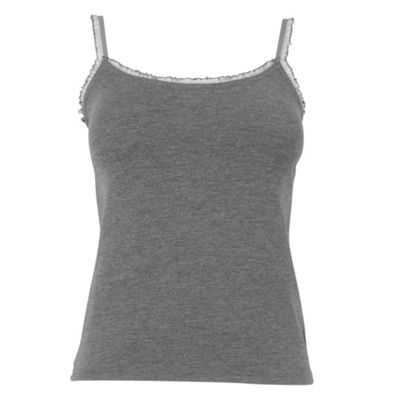 Grey Marl Sequin Organza Camisole