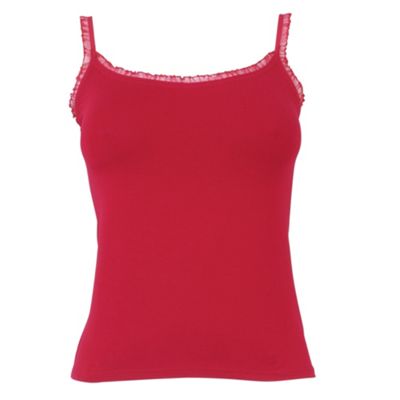 Crimson Sequin Organza Camisole