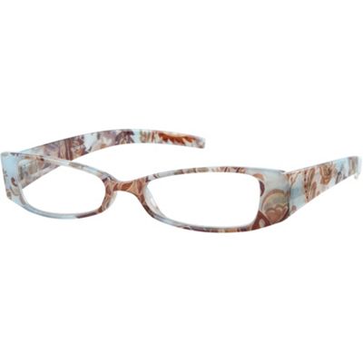 Blue Flora Fashion Reading Glasses