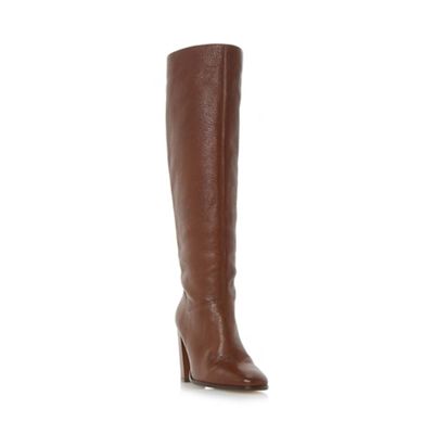 dune tan over the knee boots