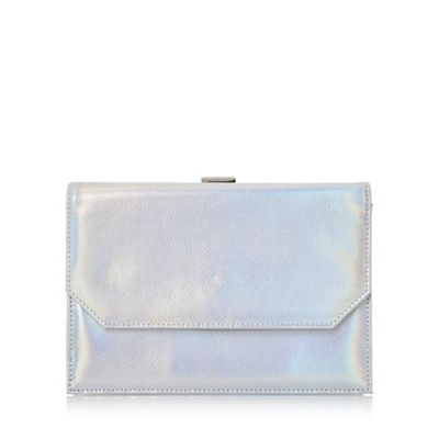 debenhams silver clutch bag