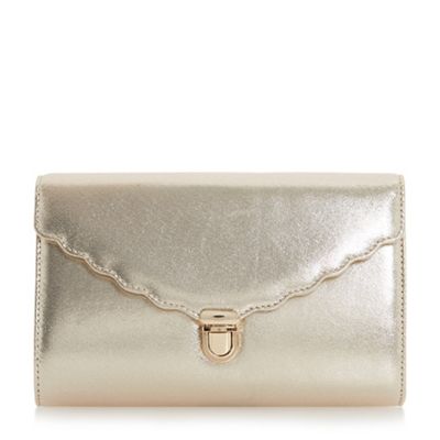 dune gold clutch bag sale