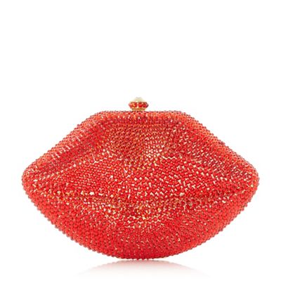 red clutch bag dune