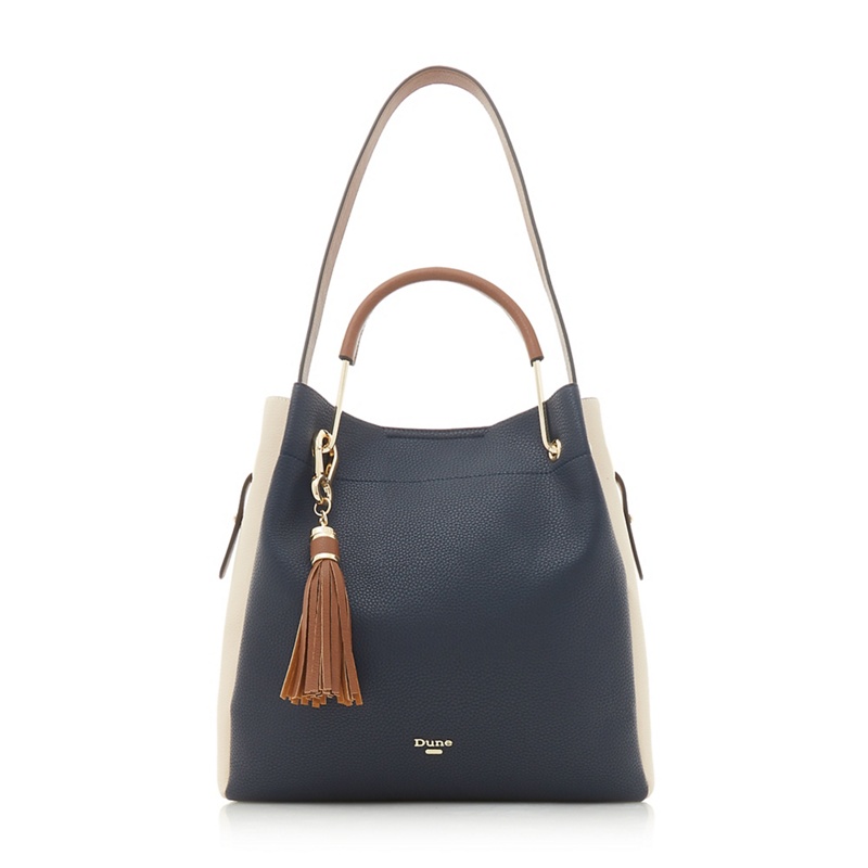 Dune - Navy 'Daura' Metal Top Handle Slouch Bag Review