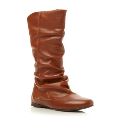 Tan Melissa D Slouched Calf Boot
